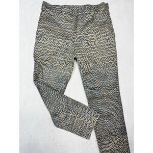 Akris Punto High Waisted Knit Slim Pants Size 10 Geometric Quiet Luxury